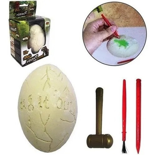 Imagem 3 de 5 de Ovo Fóssil Escavação Dino Surpresa Brilha Escuro Brinquedo