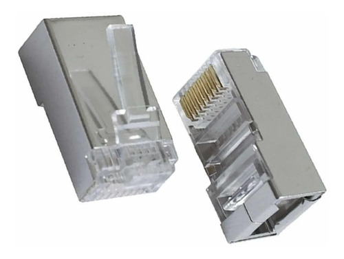 Conector Rj-45 Cat6 Blindado 100 Und Conectores 