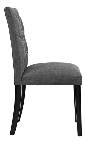 Sillas De Comedor Tapizadas Modernas Gris Capitoné 2 Unidade