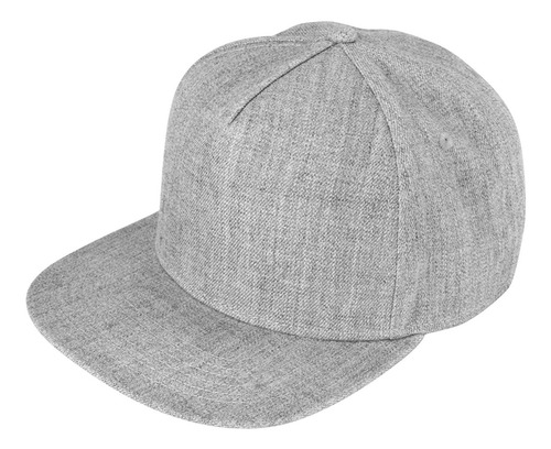 Premium Wool Blend Sombrero Flat Bill Gorra El Snapback Negr