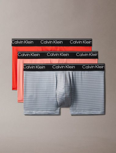Trunks Rojo Calvin Klein Low Rise Pack De 3 Hombre