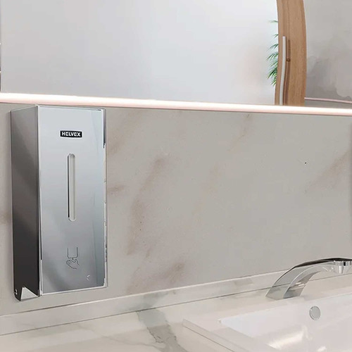 Dosificador De Jabón Líquido Electrónico Helvex Mb-1102-aib Color Gris