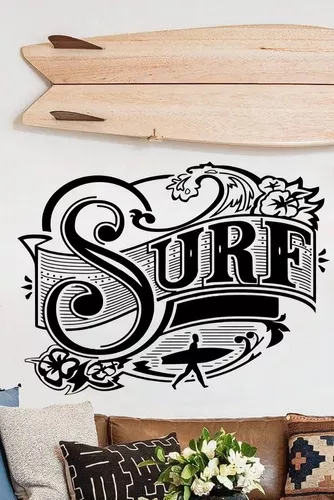 1 Pieza Decoración De Pared De Tabla De Surf 6 4 X 18 - Temu Mexico