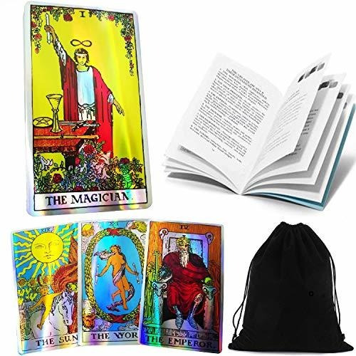 Tarot Cards Shining Glowing Holographic Portable Classic Ri