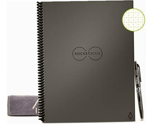 Rocketbook Smart Reusable Notebook Dotted Grid Notebook With Color Gris