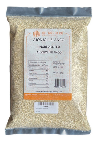 Ajonjolí Blanco  Granel 3 Kilogramos