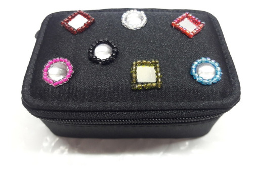 Porta Lapiz Labial (2) Para Cartera Con Espejo. Seda. Hindu (Usado)