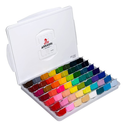 Juego De Pintura Gouache, 56 Colores Acuarela  X 1.0 Fl Oz