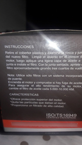 Imagen 3 de 6 de Filtro Aceite Aksu Af-3387