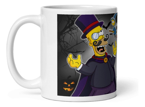 Taza Los Simpsons Halloween Casita Del Horror  -orca