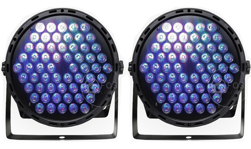 2x Canhao De Led Refletor Parled 60 Leds 3w Rgb Triled Dmx 110V/220V