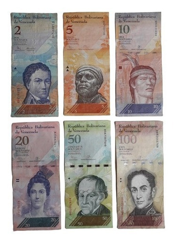 Set De Billetes Antiguos De Venezuela Para Coleccionistas 