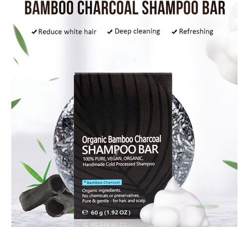6bamboo Charcoal Shampoo Soap Makes Hair Shiny