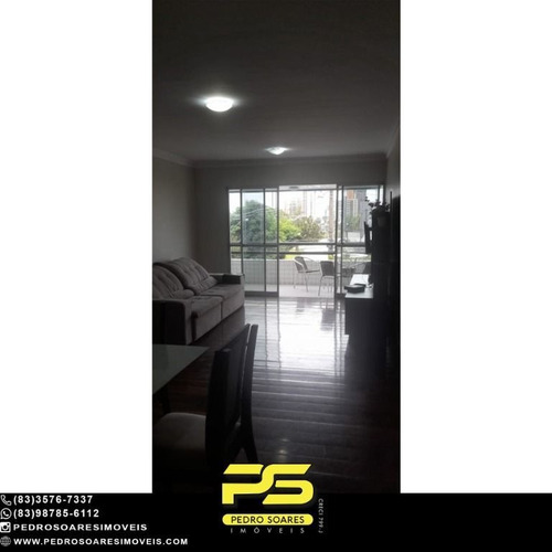 Imagem 4 de 12 de Apartamento Mobiliado Com 3 Dormitórios Para Alugar, 135 M² Por R$ 3.200/mês - Jardim Mangueira - João Pessoa/pb - Ap5127