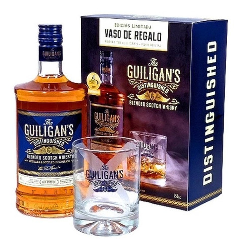 Whisky The Guiligans 750cc + Vaso Vidrio