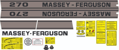 Decalque Faixa Adesiva Trator Massey Ferguson 270 Novo