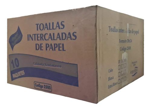 Toalla Papel Blanca Intercaladas Linea Verde 20x24 (2.4 Kg)