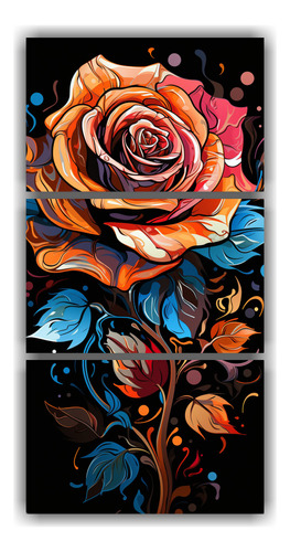 Tres Artes De Pared Modernos Camelia Luminosidad 60x40cm