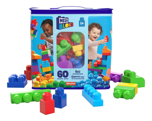 Mega Bloks Juguete De Construcción Clásica Bolsa 60 Piezas