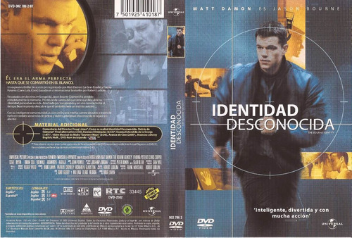 Bourne Identidad Desconocida Dvd  Original Matt Damond Usado