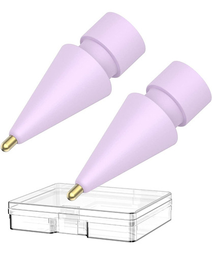 2 Puntas Violetas De Metal Para Apple Pencil 1ra 2da Gen