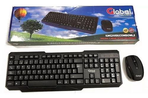 Global Kit De Teclado Y Mouse Inalambrico Kmg20bk