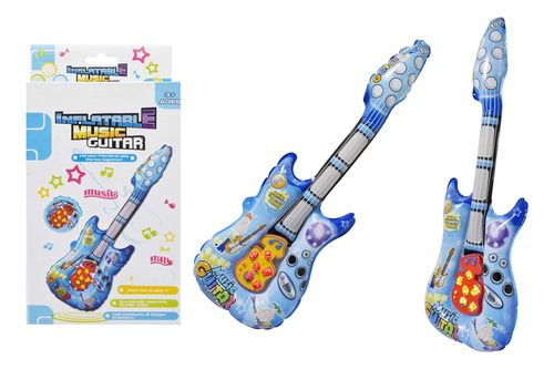 Guitarra Inflable Musical A Pilas 81cm.