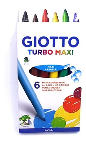 Marcadores Giotto Turbo Maxi Blister X 6 