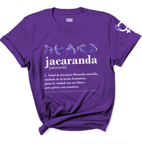 Playera Feminista Jacarandas Marcha Historica Flores 8m 