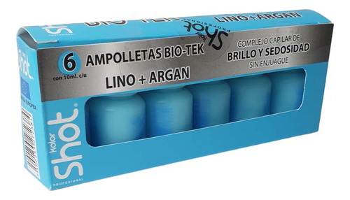 Tratamiento Capilar Ampolletas Lino Y Argan Kolor Shot Bio-t