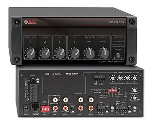 Rdl Hd-ma35u 35 Vatios Amplificador Mezclador.