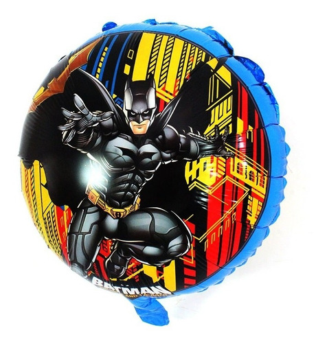 Pack X 10 Globos Metalizados  Batman El Valiente 18 Pulgadas