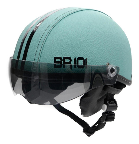 Capacete Coquinho Br 101 Turquesa Fume G - Scooter/bike