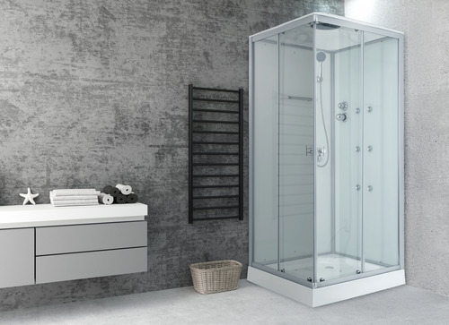Cabina De Ducha Cuadrada Con Techo Joytek 90x90x215