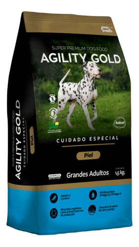 Alimento Para Perro Agility Gold Grandes Adultos Piel 8 Kg