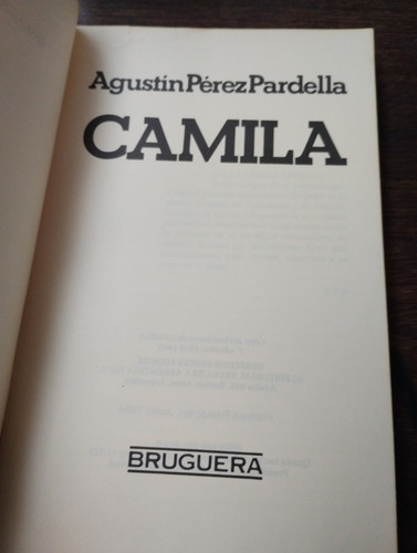 Camila (o'gorman). Agustín Pérez Pardella. Olivos (Usado)