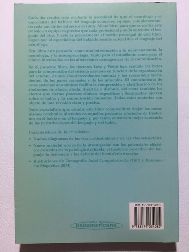 Neurología Del Habla Y Del Lenguaje. R Love. Neurociencia
