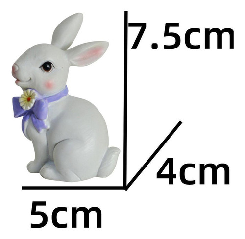 Figura De Conejo, Adorno Portátil, Elegante, Decorativa, De