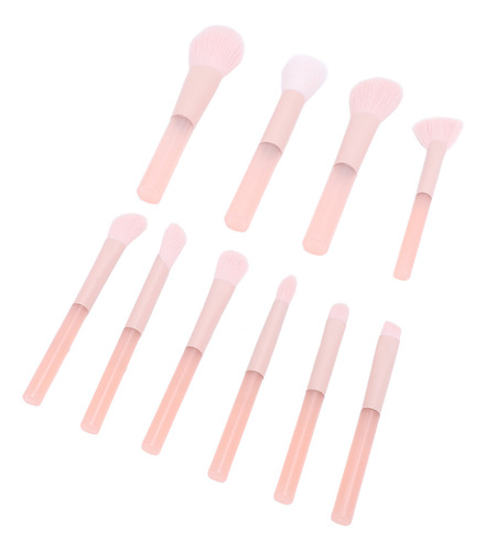 Juego De Brochas De Maquillaje De Color Melocotón, 10 Unidad