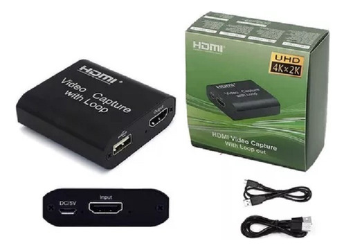 Capturadora De Video Convertidor Hdmi A Usb3 4k Loop Bucle