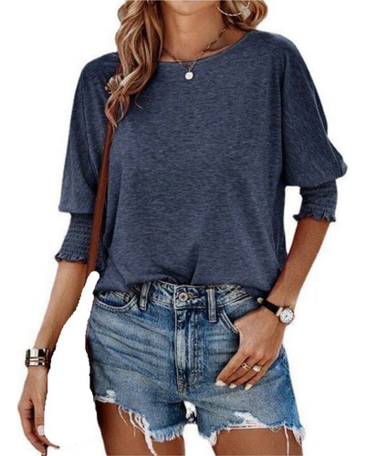 D50, Camiseta De Mujer Con Mangas 3/4 Y Cuello Redondo