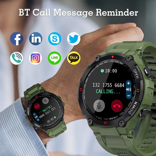 .. Reloj Inteligente Táctico Militar For Android Ios