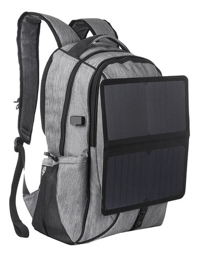 Mochila Solar Usb De 14 W, Mochila Portátil Con Panel Solar