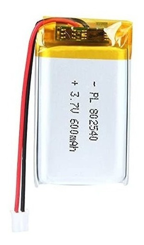 Bateria Lipo 3.7v 600mah 802540 Recargable Jst Conector