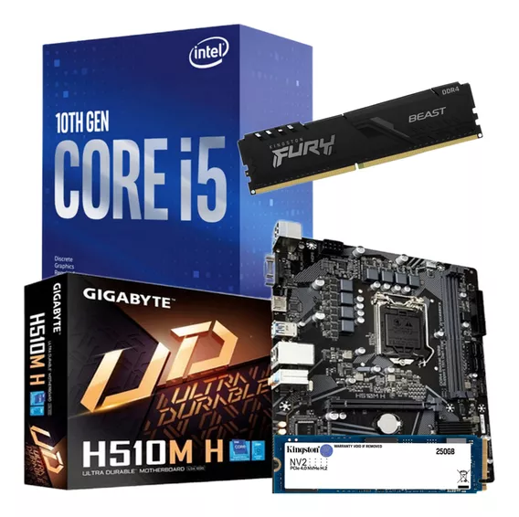 Combo Actualizacion Pc Intel I5 11400 8gb H510 + Nvme 250 Gb