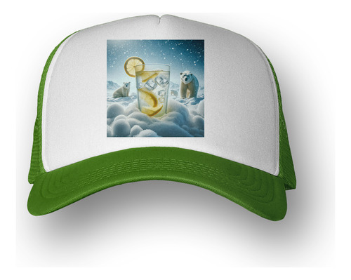 Gorra  Oso Polar Trago Helado Nieve Drinks Bar M1