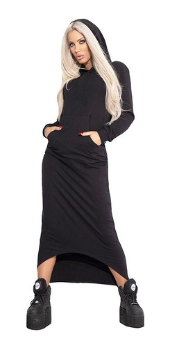 Juvenil Sexy Y Casual Vestido Hoodie Con Gorro Mujer 5155