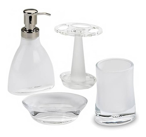 Set Baño 4 Piezas Vapor Clear Umbra