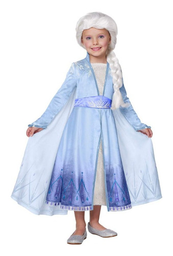 Disney, Frozen 2, Disfraz/cosplay Delujo Elsa Vestido, Niña