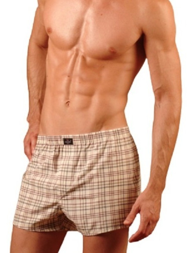 Boxer De Tela Pack X2 Habanno 250 Cuadros P/hombre 42 A 60